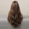 Picture of Ombre brown blonde long wig middle part wigs Daily Natural wavy hair 