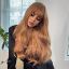 Picture of Long Wigs with Bangs and layers Synthetic Wigs for Women pink wigs, black wigs, brown blonde wigs
