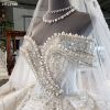 Picture of Luxury Sequin Beaded Ball gown off shoulder preals lace Sexy Designer Bridal Dress Wedding Dresses, HTL2199