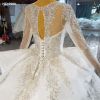Picture of  Luxury Lace White Heavy Beaded Long Sleeve Bridal Gown Wedding Dress,  2260