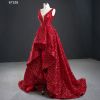Picture of Luxury Red Wedding Bridal Dress sexy V-neck and backless evening dress  OB67126