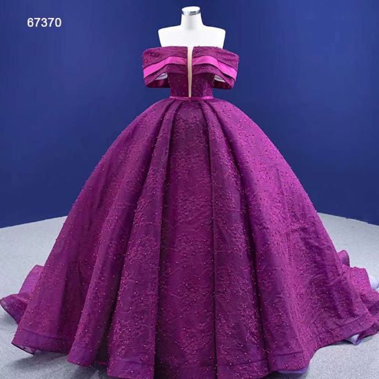 Vintage Purple long off the shoulder prom dress 2022 