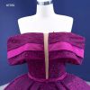 Vintage Purple long off the shoulder prom dress 2022 