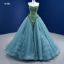 Obeauty™ Blue Tulle prom dress Ball gown bridal dress