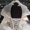 Obeauty™ Ruffle ball gown wedding dress beaded lace wedding gown