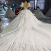 Obeauty™   Luxury Beaded Lace Wedding Dresses with Puff Sleeve