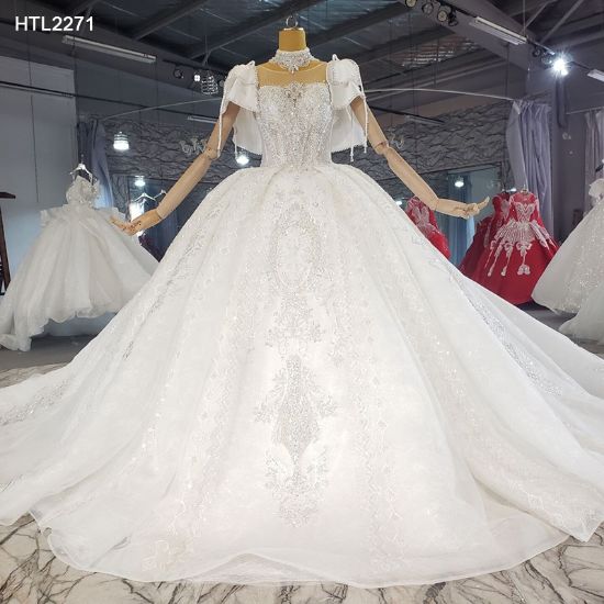 Obeauty™   Luxury Crystal Ball Gown Wedding Dress  HTL2271