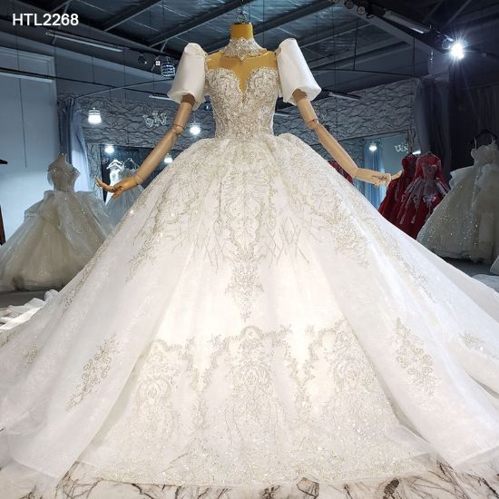 Obeauty™  Luxury Crystal Sweetheart neckline ball gown Wedding Dress