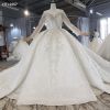 Obeauty™ Tassel Bling Boho Ball Gown Wedding Dress with long sleeve