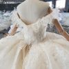 Obeauty™ Embroidery Flower A-line Ball Gown Wedding Dress Embrodiery  HTL2255