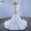 Obeauty™  Embroidery Satin Long sleeve Mermaid Wedding Dress 2022 OB67343