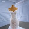 Obeauty™  Luxury spaghetti strap mermaid wedding dress for bride 2022 OB67375