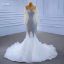 Obeauty™  Luxury Princess Ruffles Long Sleeves Sequined Mermaid Wedding Dress Gowns OB67328