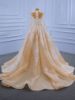 Obeauty™ Haute couture champagne detachable mermaid wedding dress 2022 OB67338
