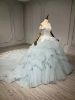 Obeauty™ Blue A-line fairy tale ball gown wedding dress OB0001