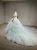 Obeauty™ Blue A-line fairy tale ball gown wedding dress OB0001