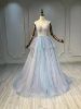 Obeauty™ Simple  Blue fairy tale tulle wedding dress OB0003