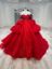 Obeauty RED wedding dress HAUTE COUTURE BALL gown BRIDAL DRESS