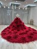 Obeauty RED wedding dress HAUTE COUTURE BALL gown BRIDAL DRESS