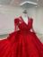 Obeauty RED wedding dress HAUTE COUTURE BALL gown BRIDAL DRESS