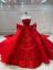 Obeauty RED wedding dress HAUTE COUTURE BALL gown BRIDAL DRESS