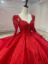 Obeauty RED wedding dress HAUTE COUTURE BALL gown BRIDAL DRESS