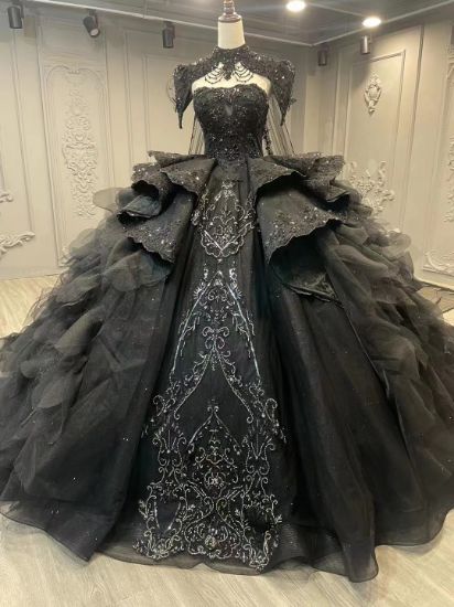 Obeauty™ Black Wedding Dress LLH0117