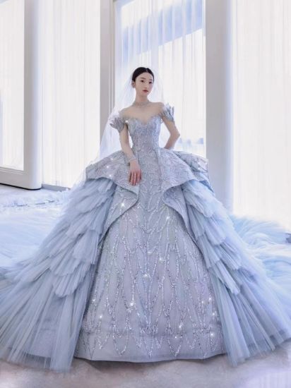 Obeauty™ Blue Wedding Dress LLH0119