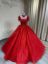 Obeauty™ luxury red wedding dress haute couture bridal dress ball gown