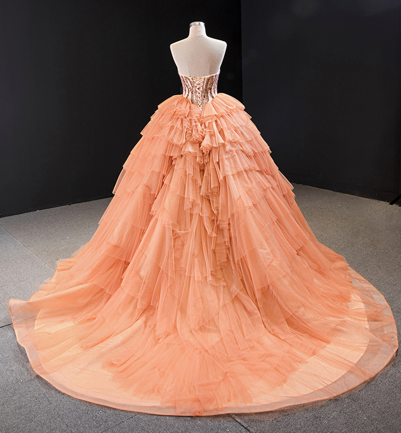 burnt orange formal dress