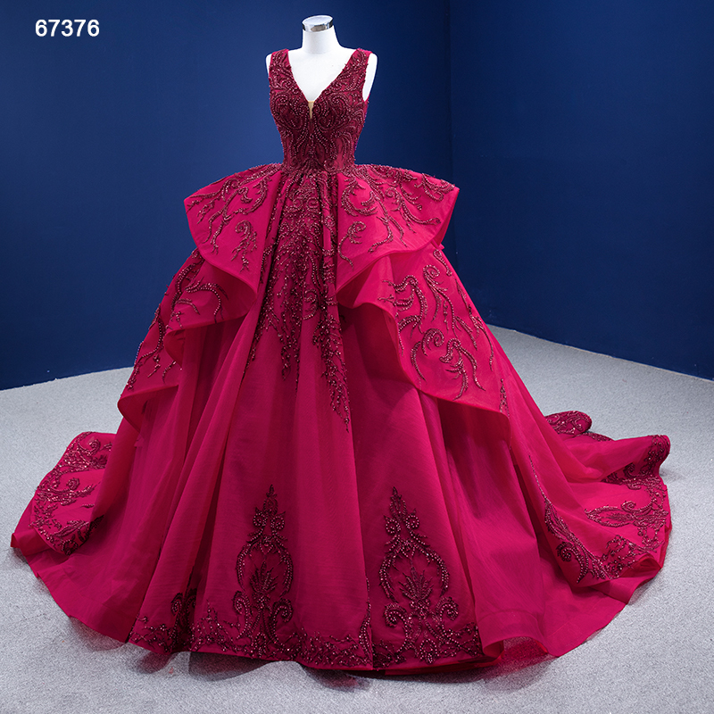 red sequin formal dress